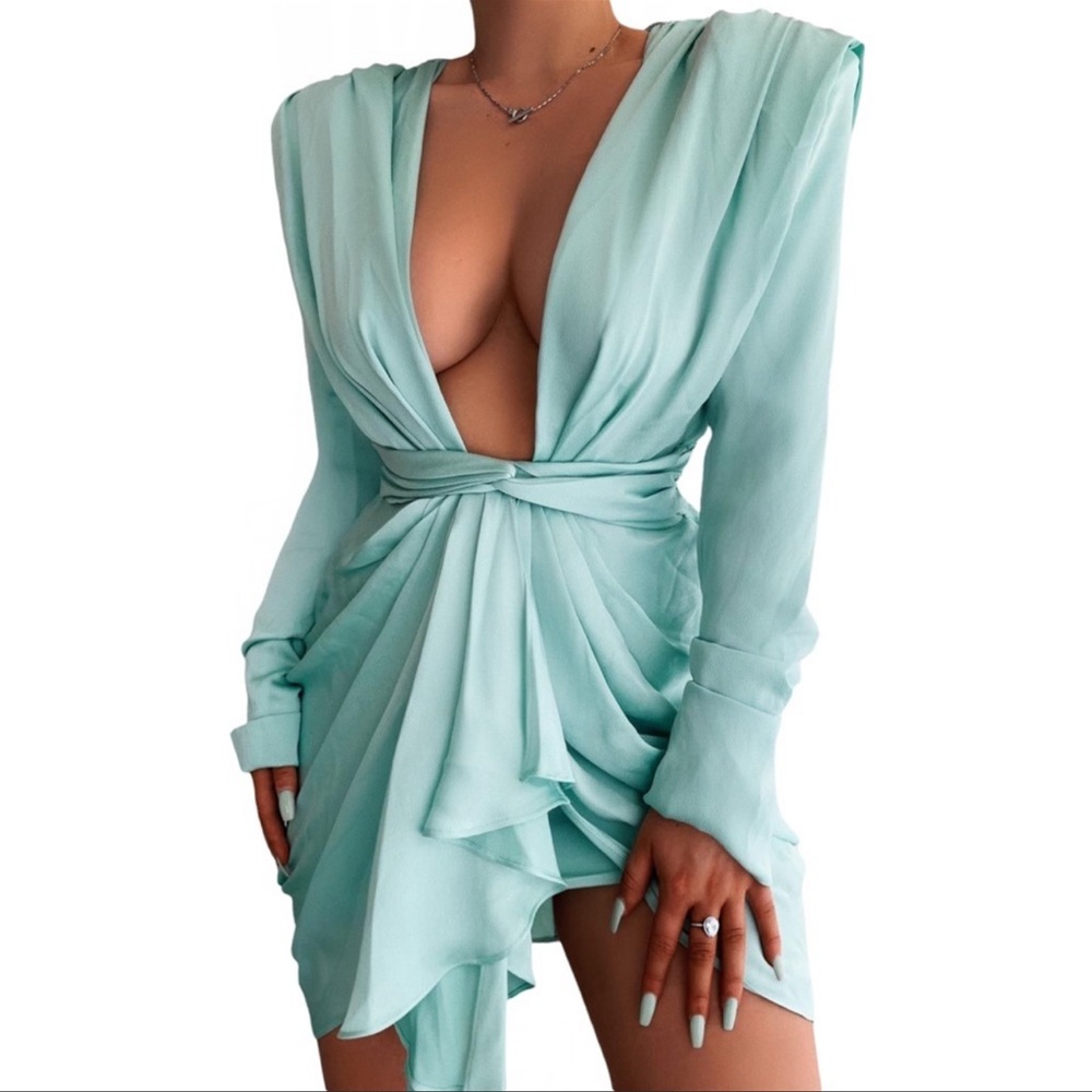House of CB Aqua Pascale Dress